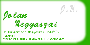 jolan megyaszai business card